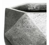 Кашпо Геометри Чаша, файберстоун, серебро, W30 L30 H15 cm